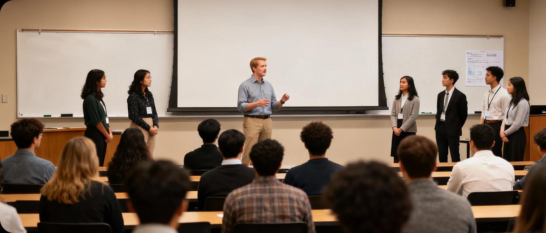 Students in industry exposure session