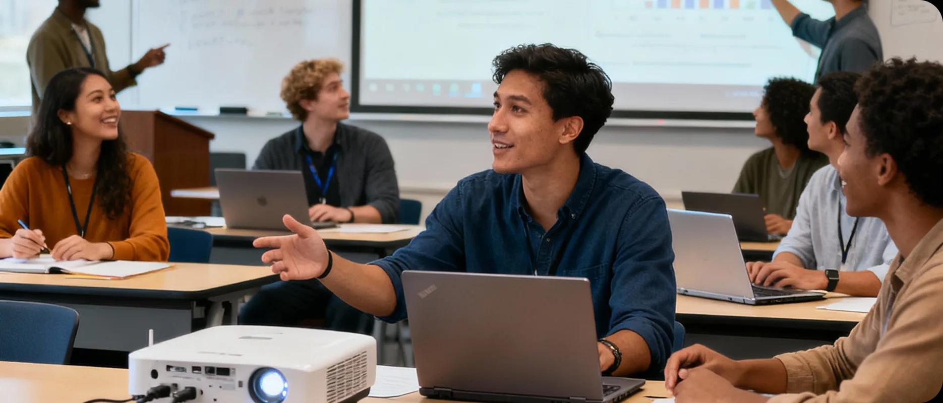 Students in industry exposure session